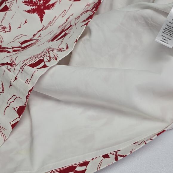 Talbots Skirt Size 22W Sailboat Tropical Palm Red White Preppy Lined Vacation - Picture 9 of 9